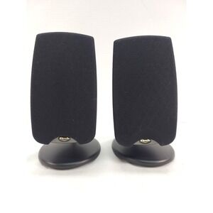 Klipsch Quintet Satellite Speakers 2.0 Wired Black Home Theater Small Oval Pair